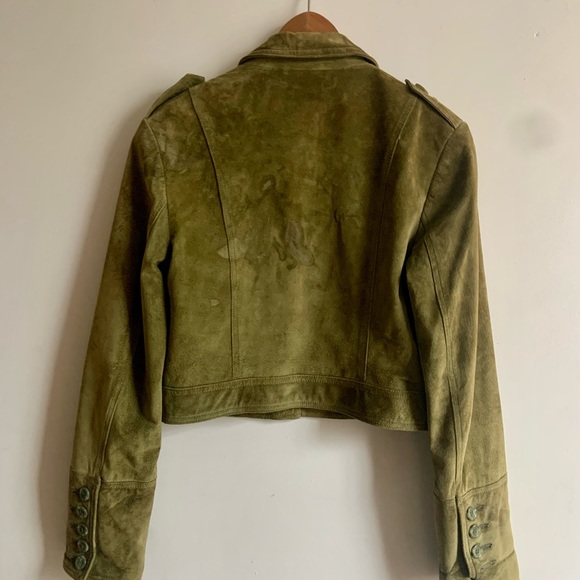 Suede cropped jacket - Picture 3 of 4
